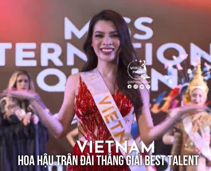 Trân Đài chiến thắng Best Talent: Đường tới vương miện Miss International Queen ngày càng gần Ảnh 1