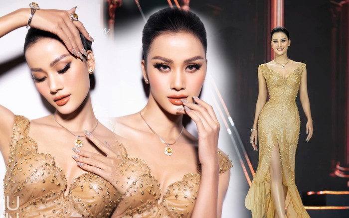 Hương Ly bùng nổ trong đêm bán kết với chiếc váy từ giấm, fan quốc tế khẳng định đây là hoa hậu Ảnh 2