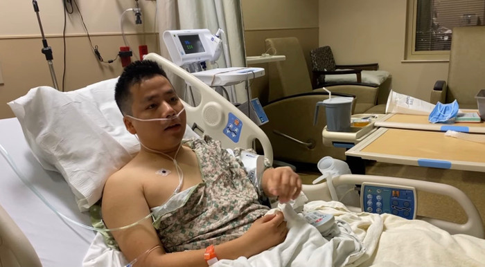 Khoa Pug sau khi hoàn thành đại phẫu.