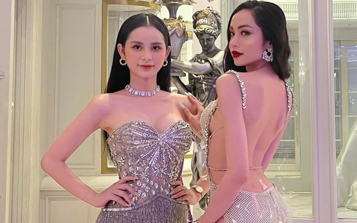 Đi cổ vũ Trân Đài trên đất Thái, Tường Vi được khen sang, Lương Mỹ Kỳ bị chê 'làm lố' Ảnh 2