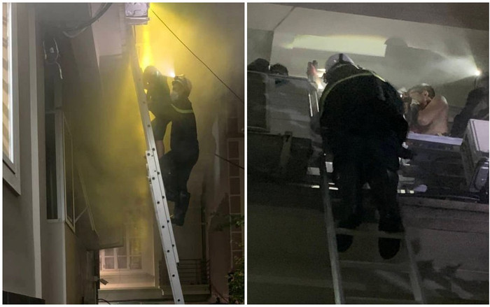 Nghẹt thở giây phút giải cứu 4 người mắc kẹt trong đám cháy lúc rạng sáng Ảnh 2