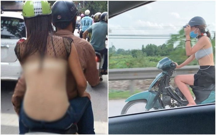 Hè đến, nhiều chị em ra đường với các loại trang phục gây khó hiểu và phản cảm Ảnh 2