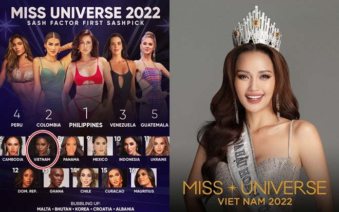 Fan bất bình khi Ngọc Châu xếp hạng 7 Miss Universe 2022, đứng sau cả đại diện Campuchia Ảnh 2