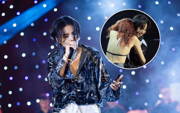 Vũ Cát Tường bất ngờ bị gái lạ ôm ấp trên sân khấu, fan đòi 'tới công chuyện'? Ảnh 2