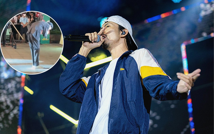 Khoảnh khắc Đen Vâu cúi đầu chào khán giả khi đang trình diễn khiến netizen hết lời khen ngợi Ảnh 2