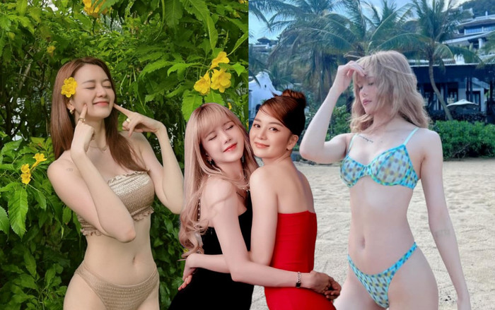 Khi hai chị em nhà họ Thiều diện bikini: Bảo Trâm nữ tính, Bảo Trang ngọt ngào Ảnh 2