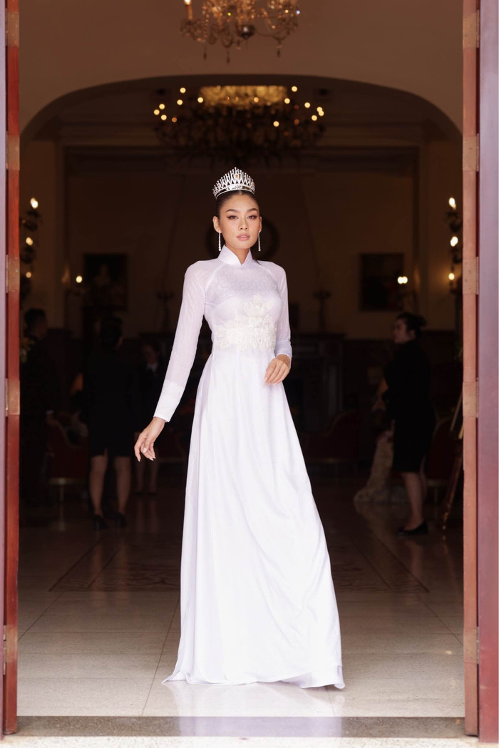 Thảo Nhi Lê đăng hình diện áo dài và gửi lời chúc đến các cá chép vượt vũ môn.