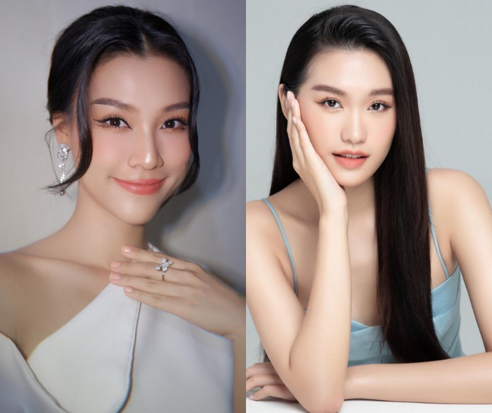 Hoành Oanh (trái) và Doãn Hải My (phải) đều sở hữu nét đẹp trong trẻo, tinh khôi nên khuôn mặt có nhiều nét tương đồng.