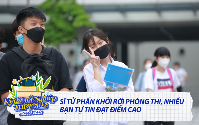 Thi tốt nghiệp THPT 2022: Sĩ tử phấn khởi rời phòng thi, nhiều bạn tự tin đạt điểm cao Ảnh 2