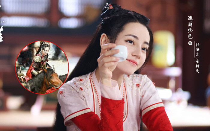 Tạo hình mặc chiến giáp đầy soái khí của Địch Lệ Nhiệt Ba trên phim trường An Lạc Truyện Ảnh 2