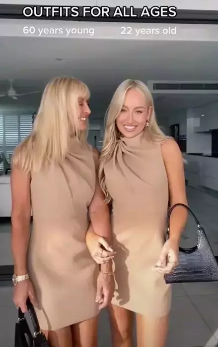 Bà Therese cùng con gái đã thay đổi suy nghĩ đó bằng việc diện đồ giống nhau nhưng vẫn mang lại hiệu ứng đẹp mắt.