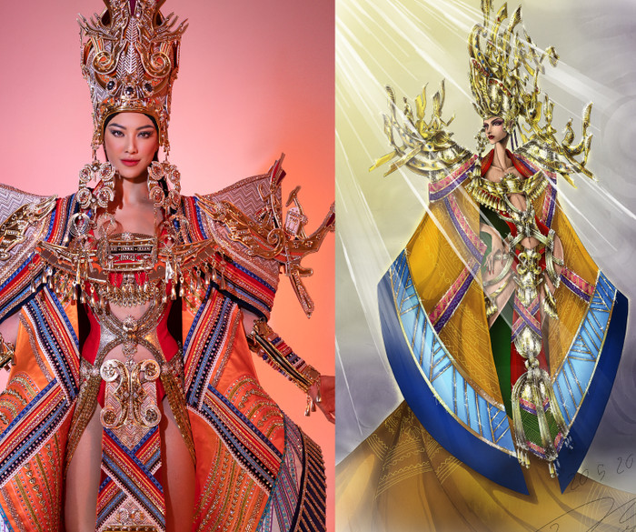 Cận cảnh trang phục dân tộc 'Hùng ca biển cả' của Kim Duyên tại Miss Supranational 2022 Ảnh 1