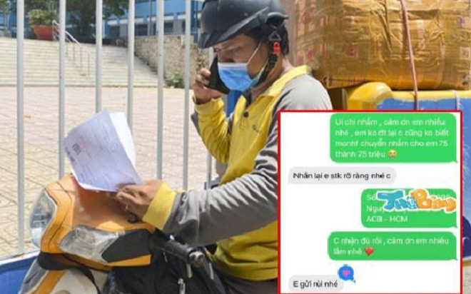 Nhận được 75 triệu đồng chuyển nhầm, shipper có hành động khiến người trong cuộc cũng phải ngỡ ngàng Ảnh 2