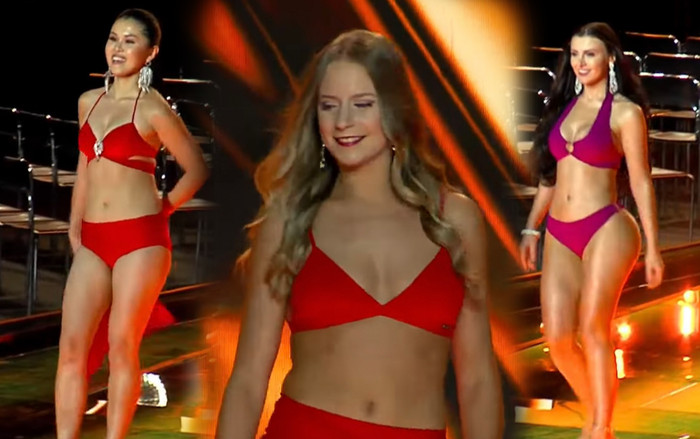 Thí sinh Hoa hậu Siêu quốc gia 2022 lộ ngấn mỡ, đùi ếch trong đêm bán kết Ảnh 2