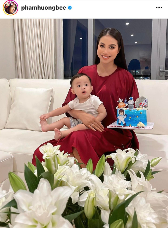 Phạm Hương tổ chức sinh nhật cho quý tử.