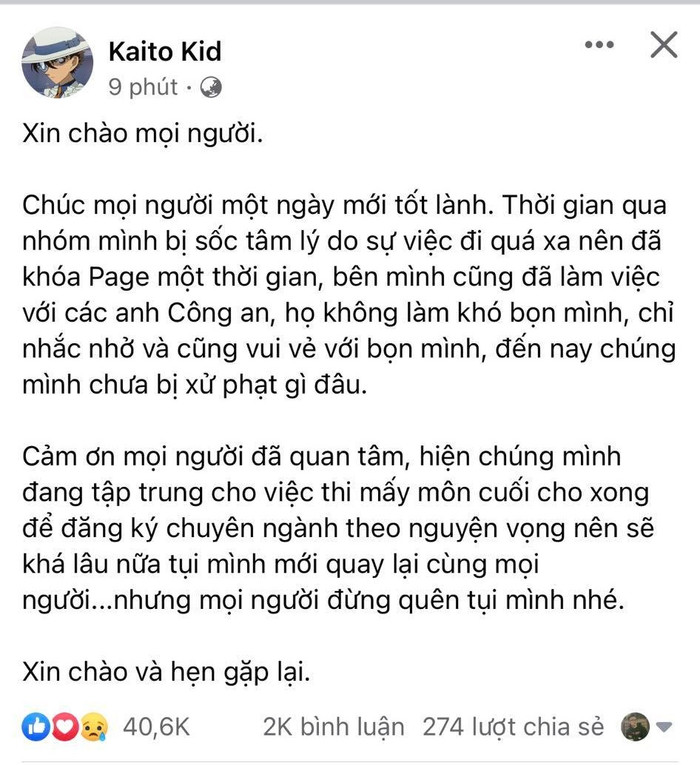 Được Bộ GD&ĐT 'minh oan' giữa nghi vấn làm lộ đề thi môn Văn, Kaito Kid nói gì? Ảnh 2