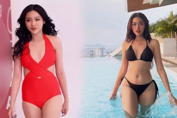 Không chỉ bị soi về nhan sắc, body của mỹ nhân Gia Lai cũng được chú ý không kém. Khi lên sóng truyền hình, người đẹp để lộ vòng eo bánh mì khác xa với đường cong chuẩn chỉnh được cô nàng đăng tải lên mạng xã hội. 