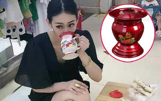 Gái xinh ngồi uống nước với chiếc cốc 'kỳ lạ', biết nguồn gốc netizen lập tức 'méo mặt' Ảnh 2