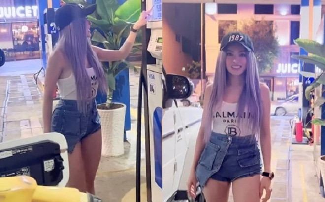 Trang Nemo lại tạo thị phi khi quay clip đổ xăng cho chiếc siêu xe G63 Ảnh 2