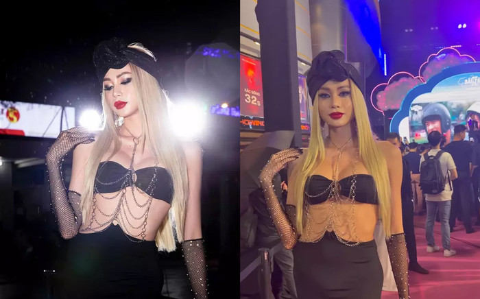 'Cạn lời' với Lương Mỹ Kỳ: Diện đồ fake nhưng vẫn tự tin sải bước trên thảm đỏ Ảnh 2