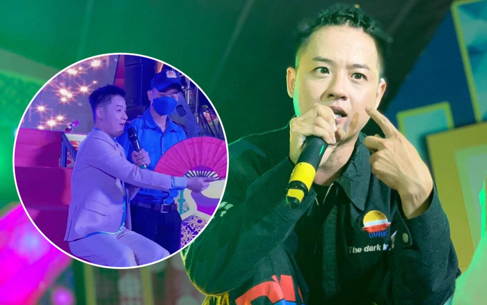 Thanh Duy gây chú ý khi vừa hát vừa quạt cho nam bảo vệ đứng bên cạnh: Cái kết khiến ai cũng bất ngờ! Ảnh 2