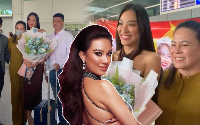 Ba mẹ Kim Duyên tự hào đón con gái tại sân bay Ảnh 2