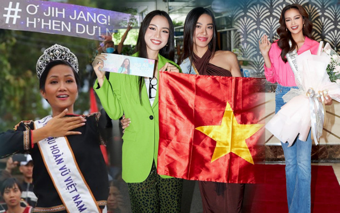 Trang phục 'về quê' của các nàng hậu Việt: Ngọc Châu ghi điểm, Thuỳ Tiên lộng lẫy tại sân bay Ảnh 2