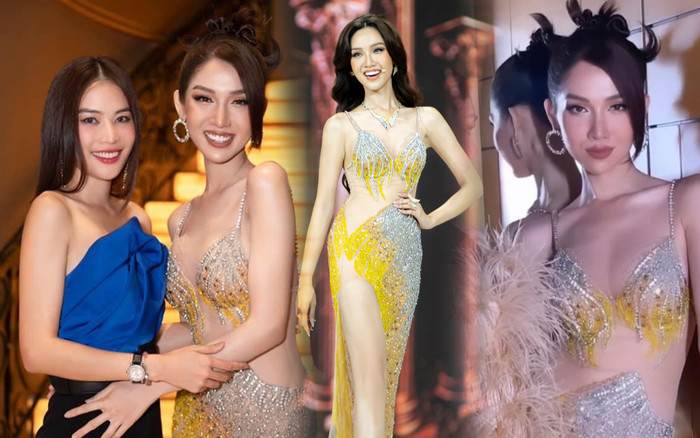 Đỗ Nhật Hà mặc lại váy dạ hội đêm bán kết, gợi nhớ mùa thi hoa hậu đầy sóng gió Ảnh 2