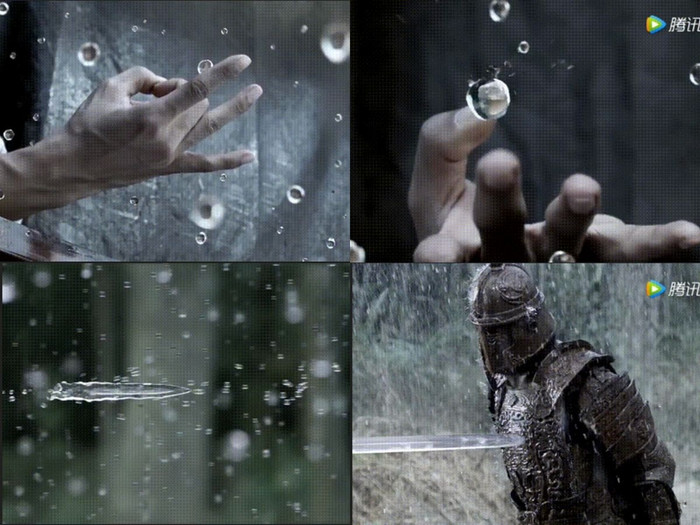 Cảnh biến giọt nước thành kiếm trong Tuyết Trung Hãn Đao Hành.