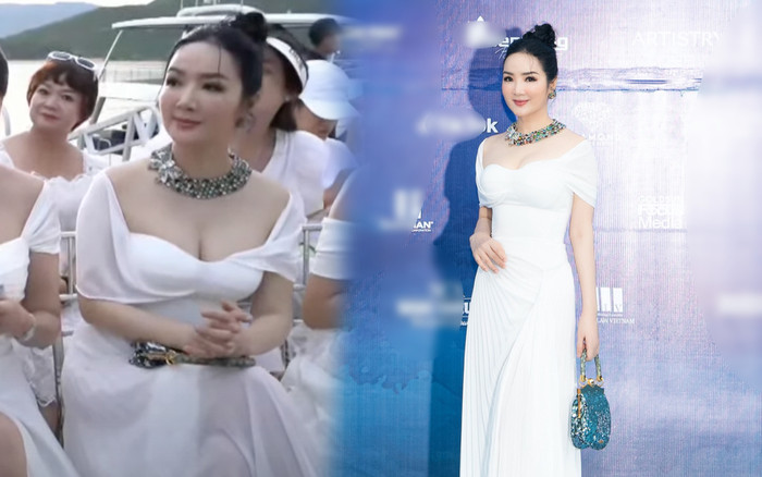 Hoa hậu Giáng My ngồi ghế hàng đầu show thời trang, đẹp như 'búp bê sống' dù đã 51 tuổi Ảnh 2