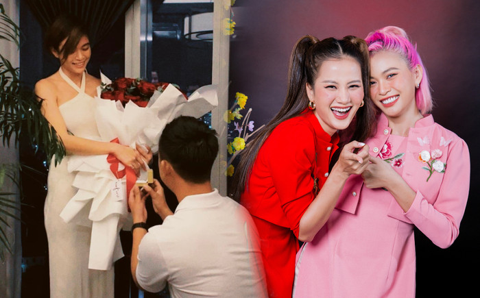 Chị em Hoàn vũ Kim Duyên - Hương Ly - Khánh Vân - Ngọc Châu nháo nhào khi Mâu Thủy nhận lời cầu hôn Ảnh 2