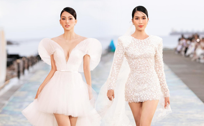 Tiểu Vy, Phương Anh lướt nhẹ như nhung trên sàn runway, lấn át dàn thí sinh Miss World Vietnam 2022 Ảnh 2