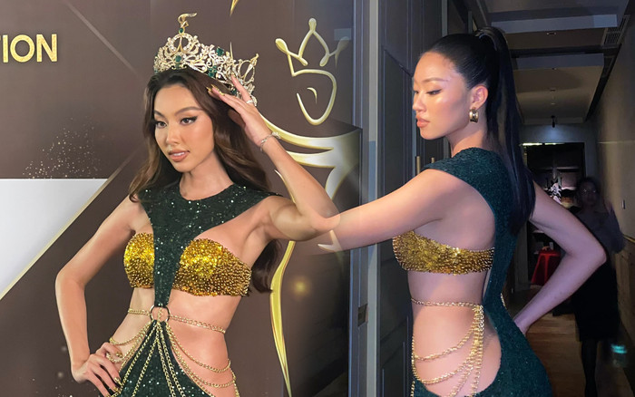 Hóa ra tân Hoa hậu Thể thao Việt Nam 'xin vía' Thùy Tiên bằng chiếc váy khoe hông táo bạo Ảnh 2