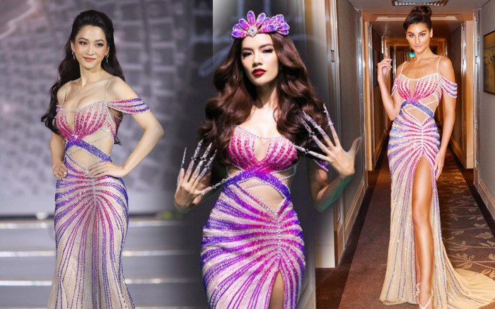 Góc đụng hàng: Hoàng Phương 'chặt đẹp' Lê Bống và Miss Earth 2020 khi diện cùng mẫu váy Ảnh 2