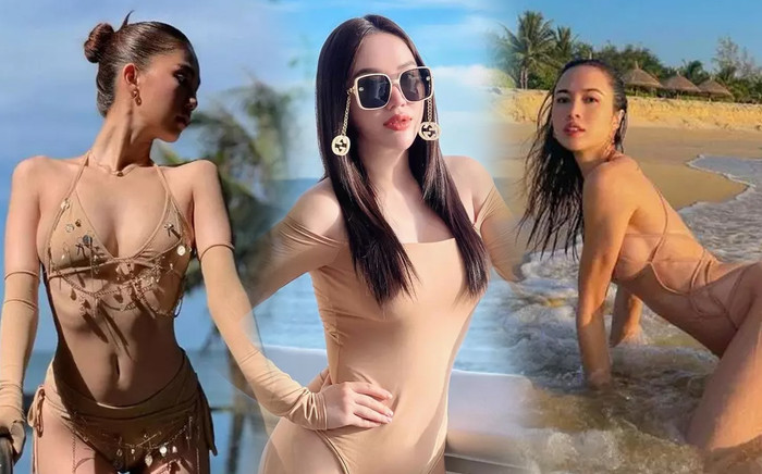 Bảo Thy, Ngọc Trinh 'gây lú' với đồ bơi màu nude nhưng vẫn phải chịu thua trùm cuối Ảnh 2