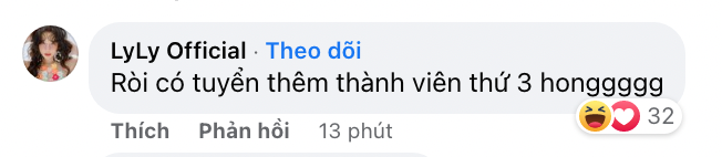 Bình luận của Ly Ly - 'tình tin đồn' Anh Tú.