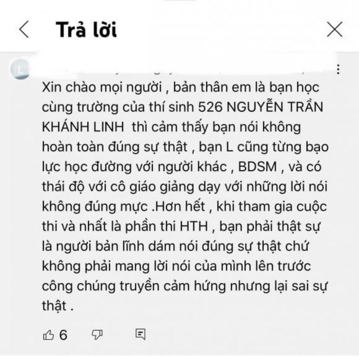 Thí sinh Hoa hậu Thế giới Việt Nam phủ nhận thông tin bạo lực học đường: Tôi không quan tâm' Ảnh 3