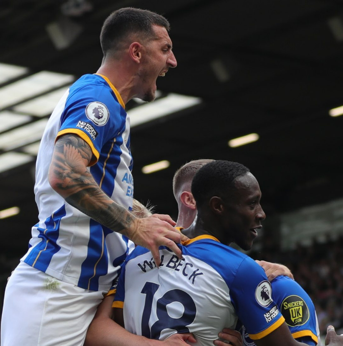 Pascal Gross 'mở bát' cho Brighton vào mùa giải năm nay. Ảnh: Brighton & Hove Albion.