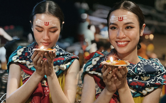 Thủy Tiên hóa gái Ấn Độ, lần đầu công tác nước ngoài trong vai trò á hậu Ảnh 2