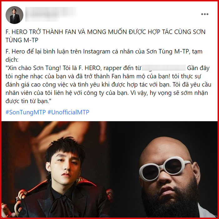 Nam rapper nổi tiếng tại Thái Lan bất ngờ trở thành fan và mong muốn được hợp tác cùng Sơn Tùng Ảnh 2