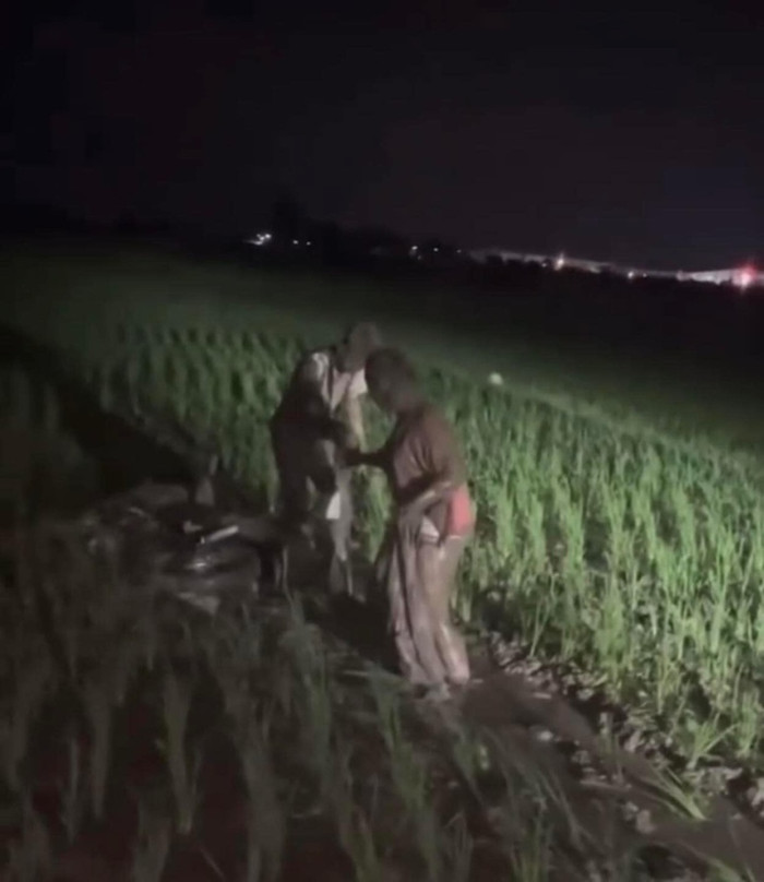 Clip: Nổi hứng tạt vào ruộng lúa giữa đêm, cặp đôi nam thanh nữ tú tự nhiên được 'tắm bùn' Ảnh 2