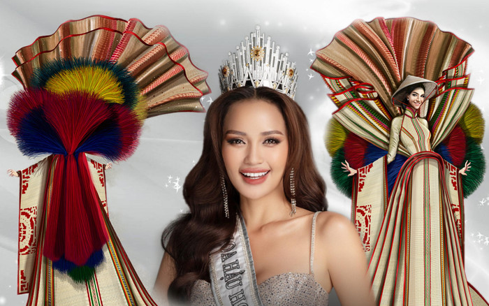 Chiếu Cà Mau cho Ngọc Châu tại Miss Universe không gắn đèn lead, sửa lại bố cục để dễ catwalk và đóng gói Ảnh 2