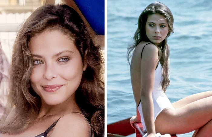 Bộ áo tắm hở lưng của Ornella Muti trong “Madly in Love” đơn giản, tinh tế và đầy quyến rũ.