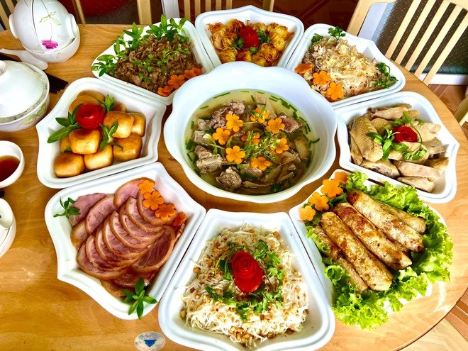 Những mâm cúng rằm tháng 7 đầy đủ và đẹp mắt Ảnh 3