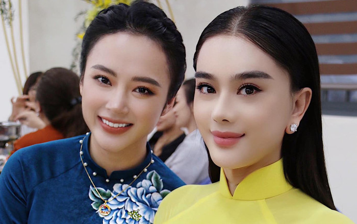 Diện áo dài nền nã, Lâm Khánh Chi đi chùa cầu duyên cùng Angela Phương Trinh Ảnh 2