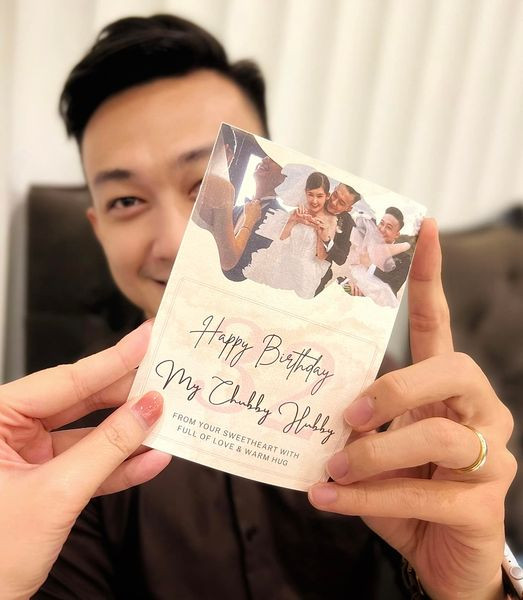 Lê Âu Ngân Anh hạnh phúc, gửi lời chúc ngọt ngào tới chồng tương lai.