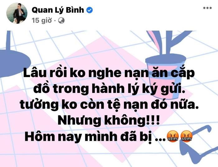 Lý Bình bức xúc khi bị ăn cắp đồ trong chuyến du lịch Ảnh 2