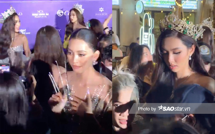 Thảm đỏ chung kết MWV 2022: Người dân xô đẩy, chen lấn nhiệt tình để nhìn rõ mặt dàn hoa hậu Ảnh 2