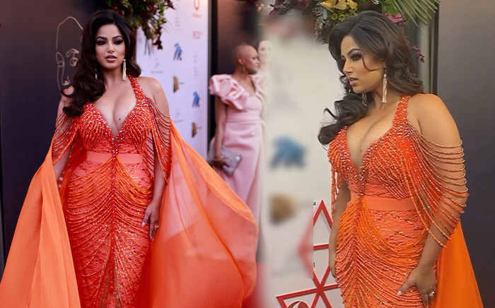 Hoa hậu Hoàn vũ 2021 diện váy 'chấn động' tại Nam Phi, nhìn vào chỉ thấy toàn vòng một Ảnh 2