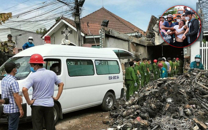 Xót xa hình ảnh người thân khóc ngất khi tìm thấy thi thể 3 mẹ con trong vụ hỏa hoạn Ảnh 2
